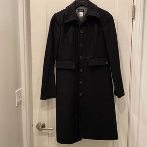 Black long J.Crew Wool Coat Size 4